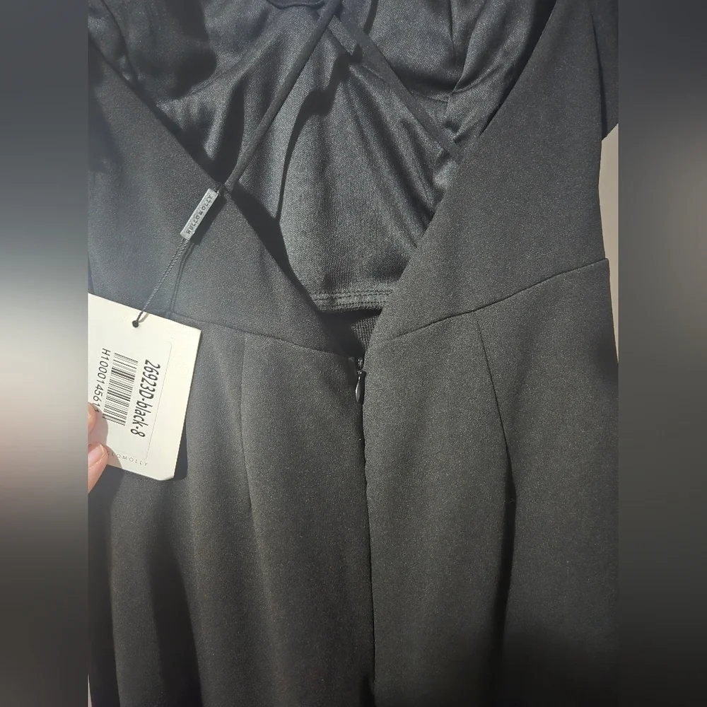NWT Hello Molly Women's Small Size 4 Hi-Low Ruffle Hem Black Maxi Dress - Picture 7 of 12